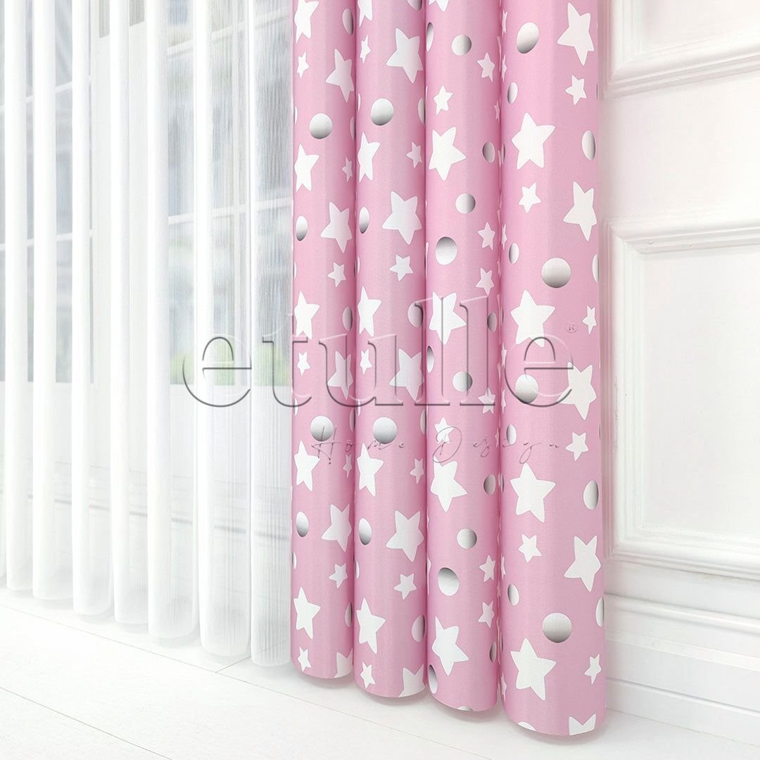 Children's Room Vertical Tulle Curtains