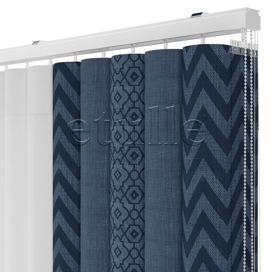 Printed Background Vertical Tulle Curtain