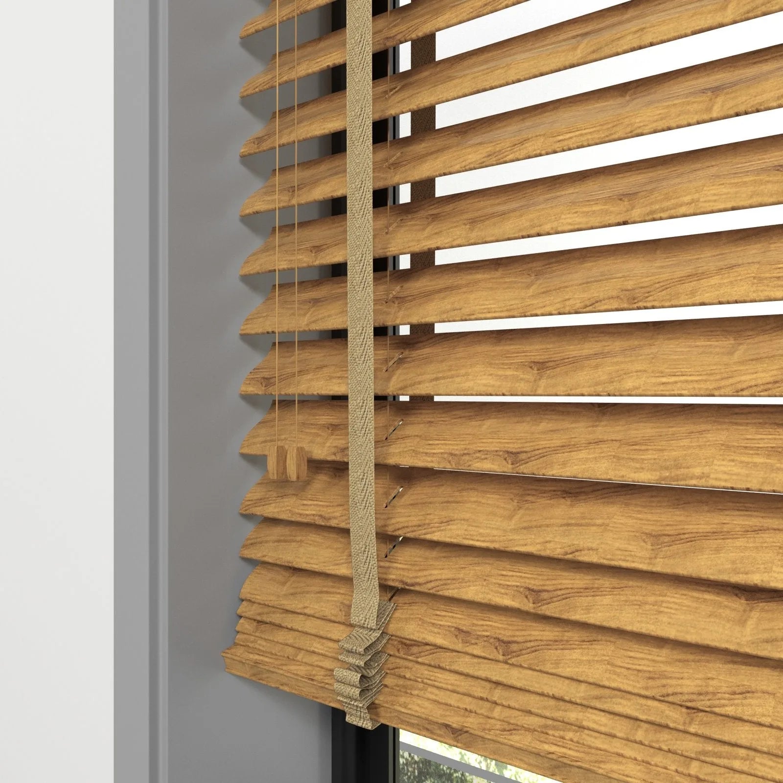 Açık Ahşap Rengi Polywood Blackout Jaluzi - Etulle