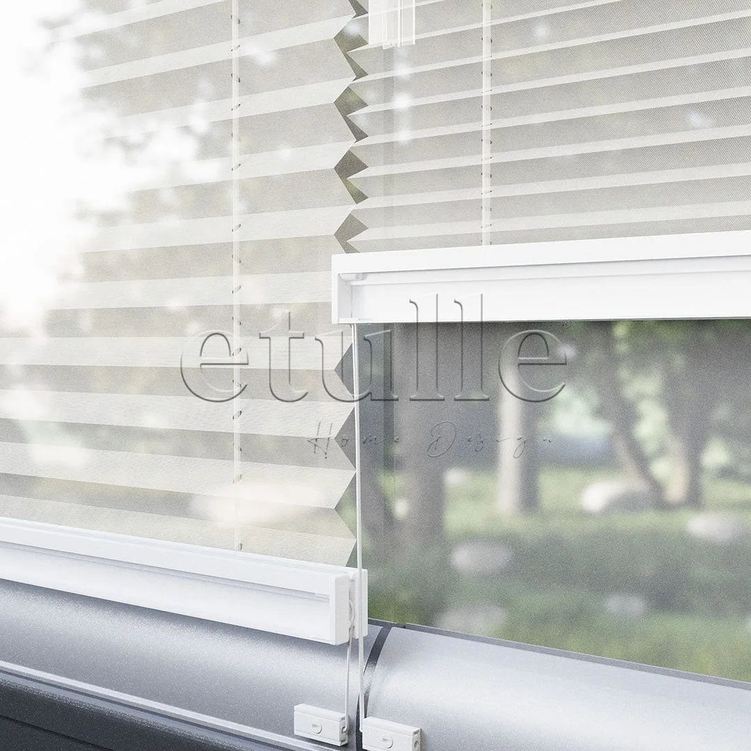 16 MM Tulle Ekru Tül Plise Perde