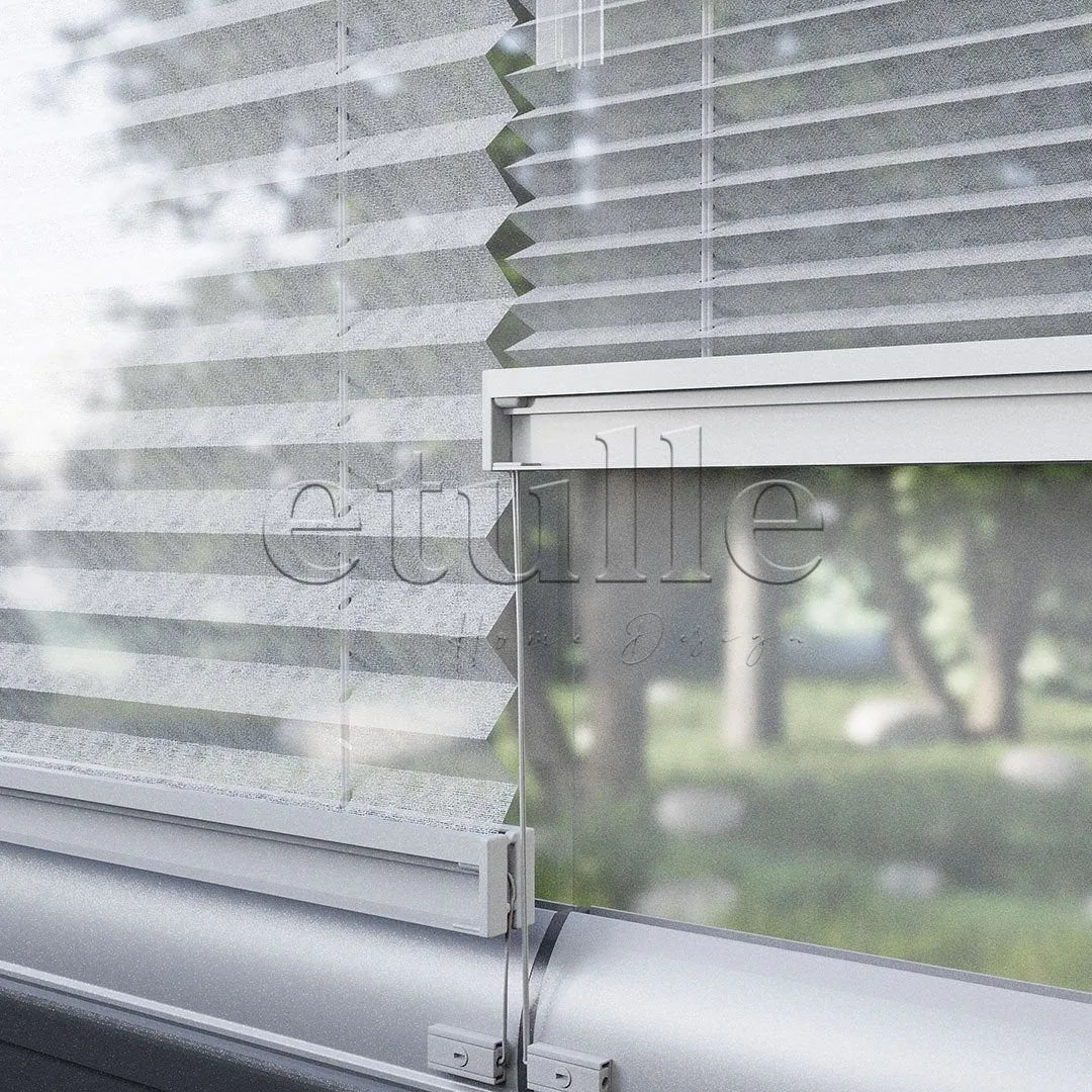16 MM Tulle Gri Tül Plise Perde