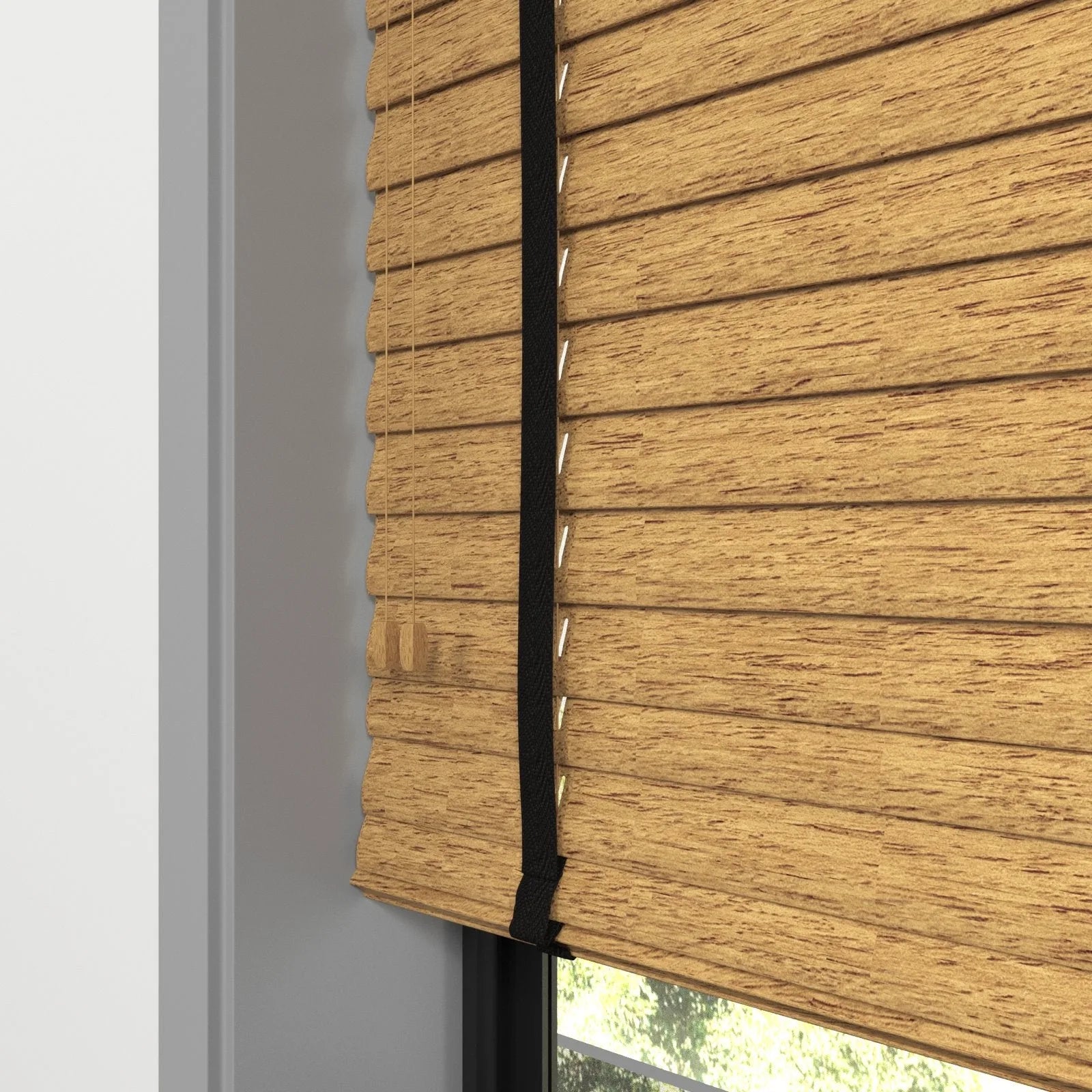 Ahşap Renk ve Desenli Polywood Blackout Jaluzi - Etulle