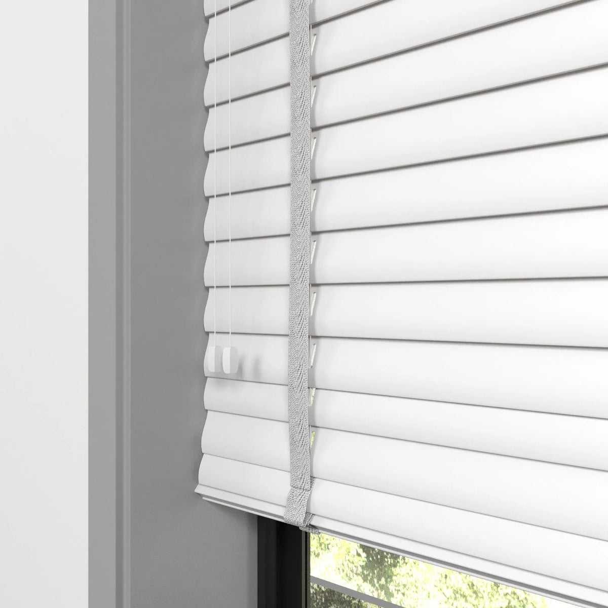 Beyaz Polywood Blackout Jaluzi - Etulle