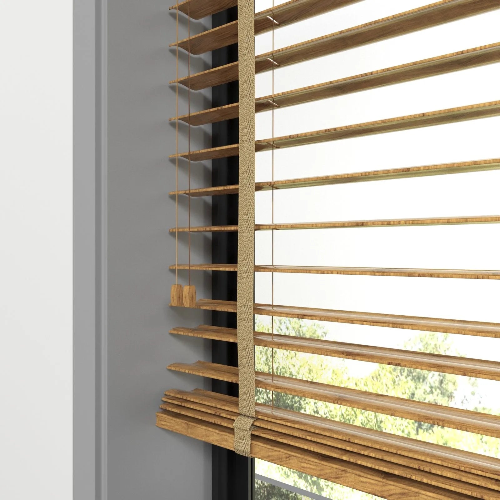 Açık Ahşap Rengi Polywood Blackout Jaluzi - Etulle