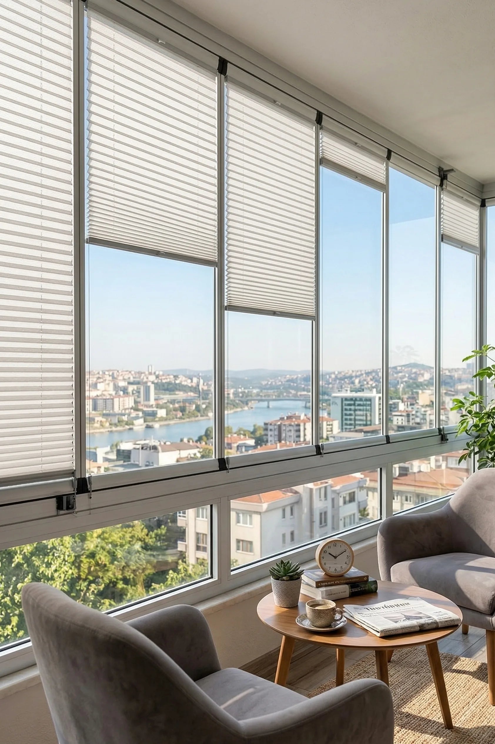 16MM Açık Gri̇ Bursa Plise Perde