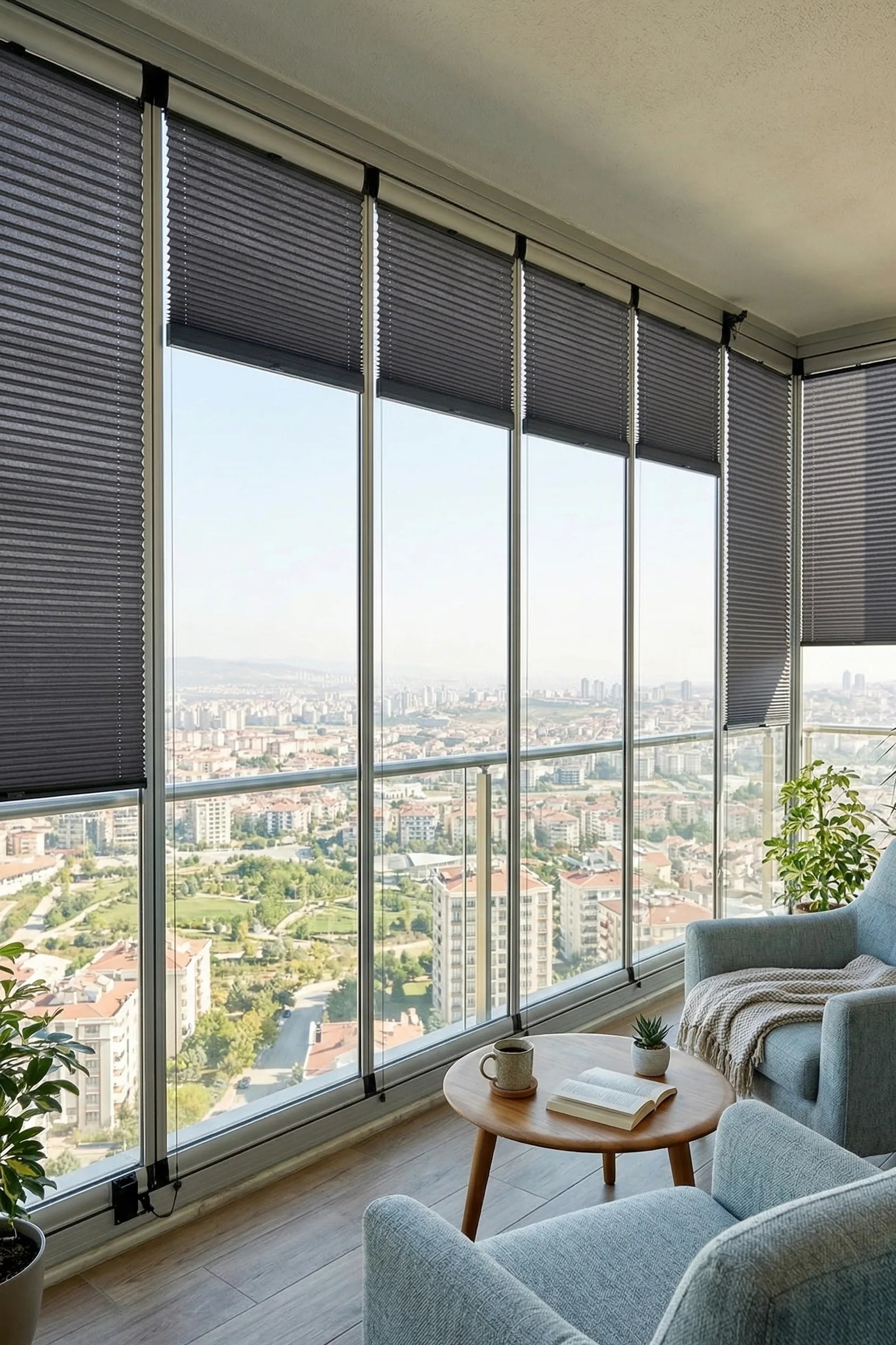 16MM Antrasi̇t Mani̇sa Plise Perde