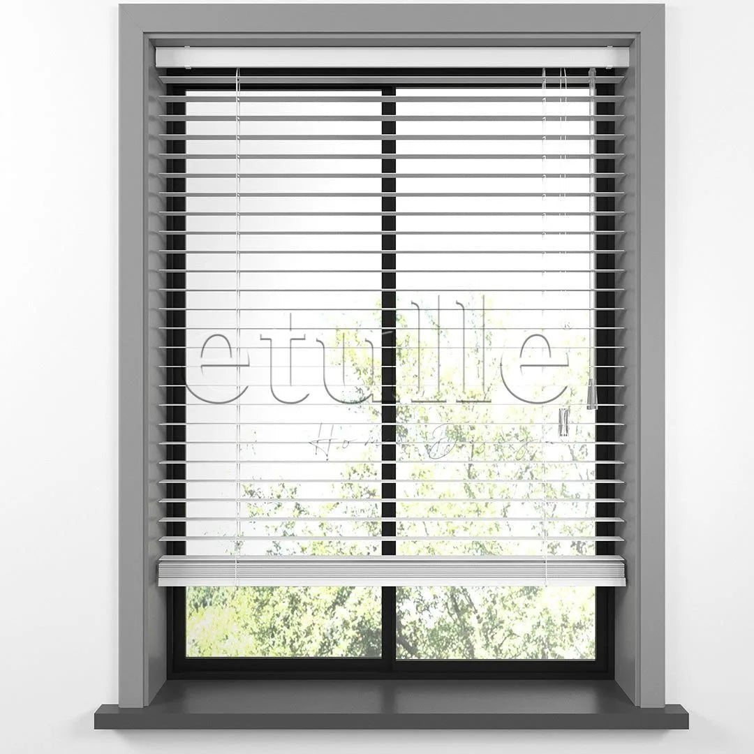 25 MM BASSWOOD Beyaz Ahşap Jaluzi