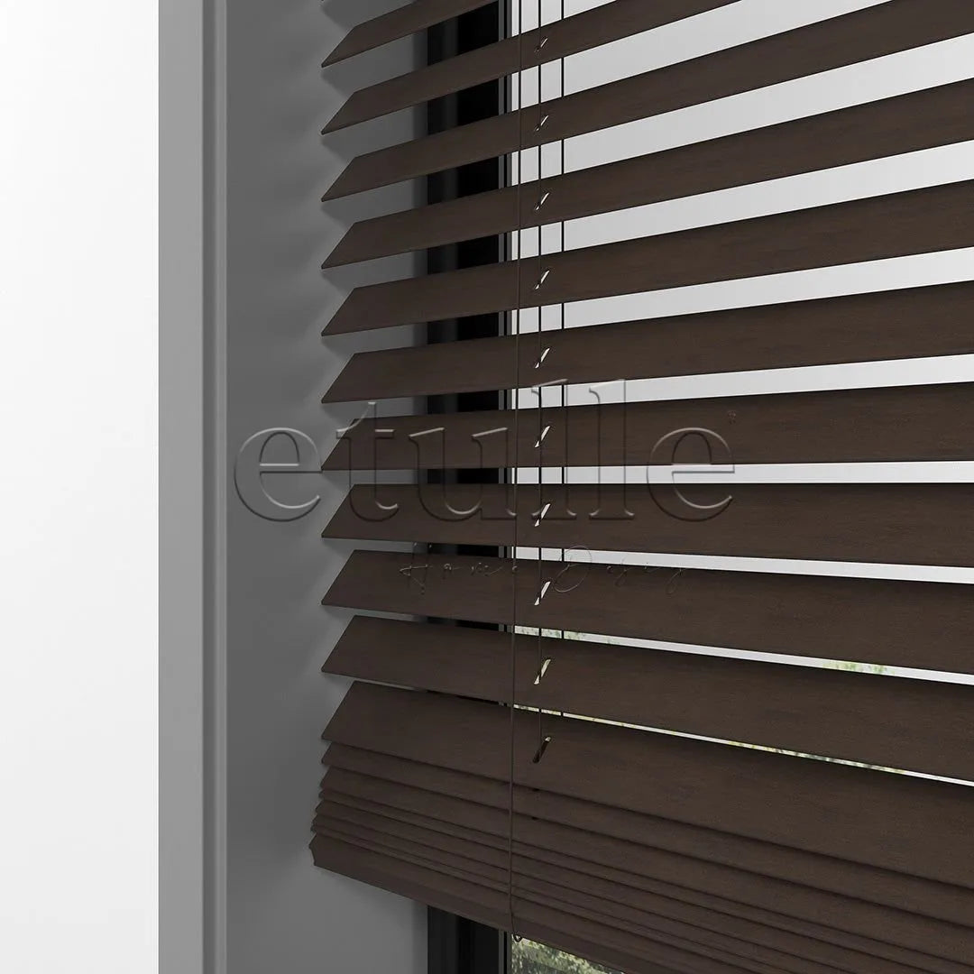 25 MM BASSWOOD Ceviz Walnut Ahşap Jaluzi