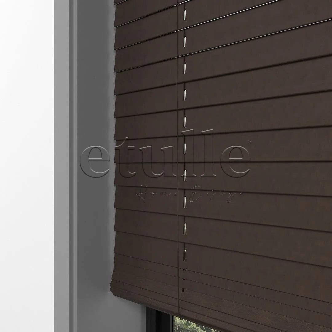25 MM BASSWOOD Ceviz Walnut Ahşap Jaluzi