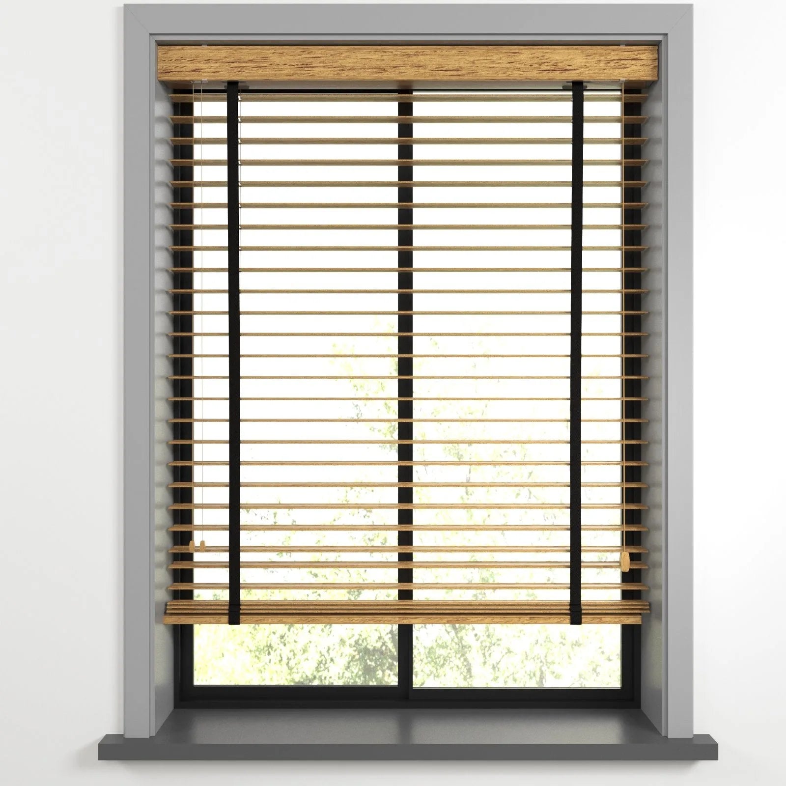 Ahşap Renk ve Desenli Polywood Blackout Jaluzi - Etulle