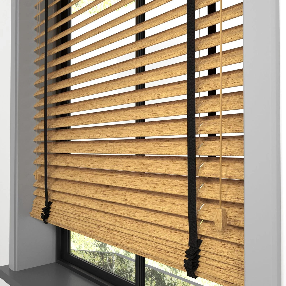 Ahşap Renk ve Desenli Polywood Blackout Jaluzi - Etulle