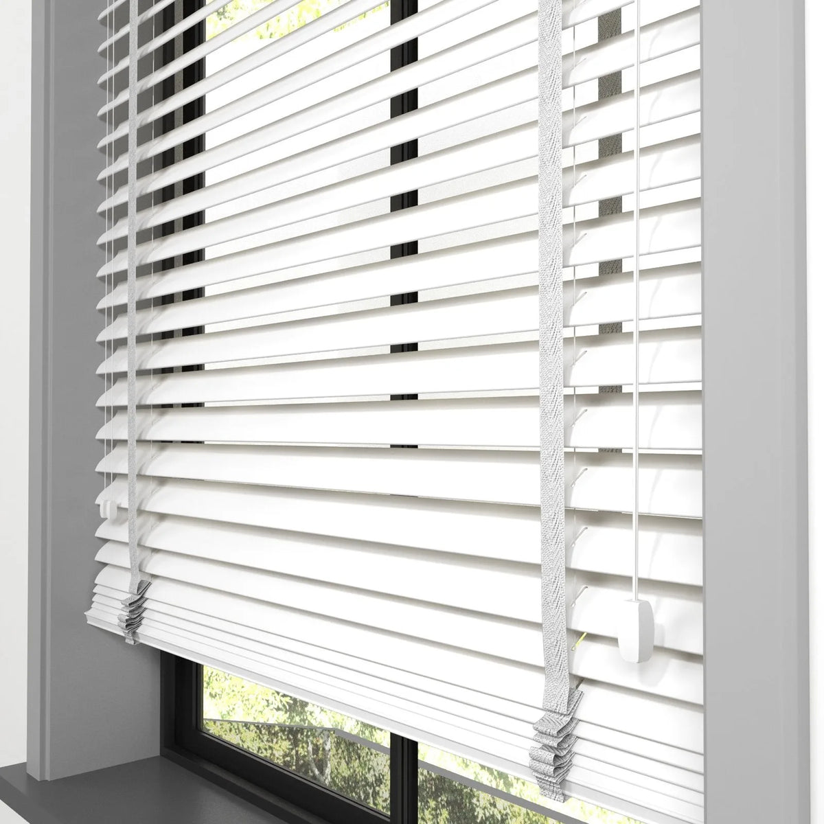 Beyaz Polywood Blackout Jaluzi - Etulle