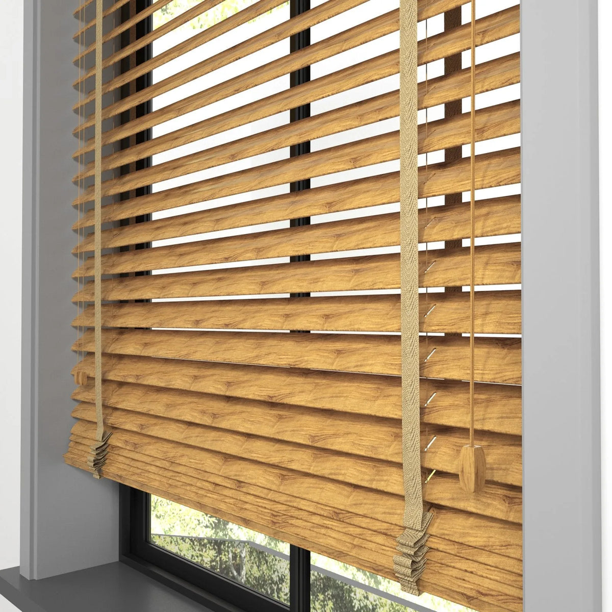 Açık Ahşap Rengi Polywood Blackout Jaluzi - Etulle