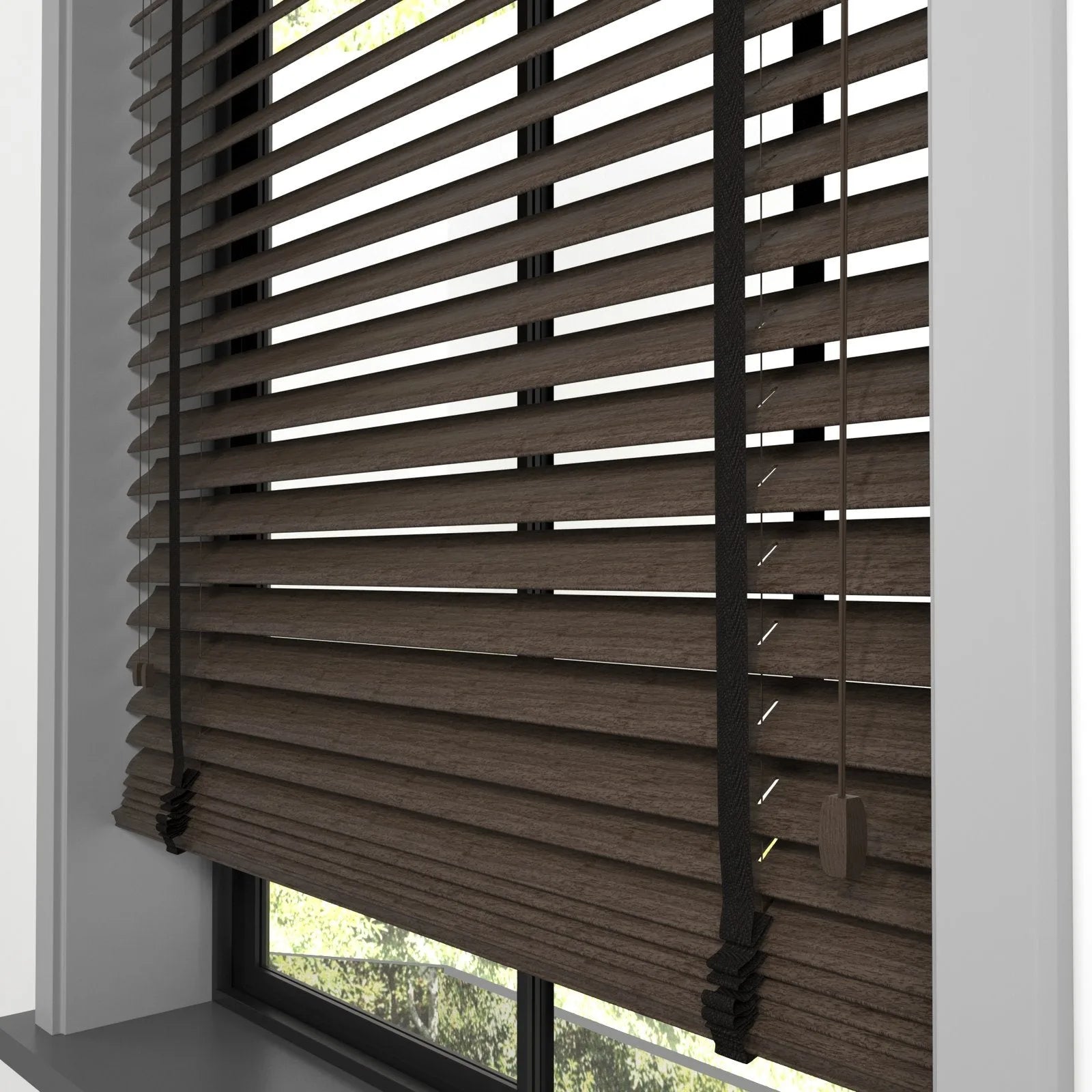 Koyu Kahve Polywood Blackout Jaluzi - Etulle