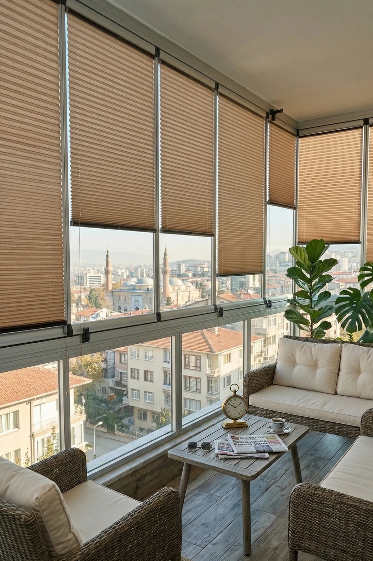 16MM Vi̇zon Mani̇sa Plise Perde