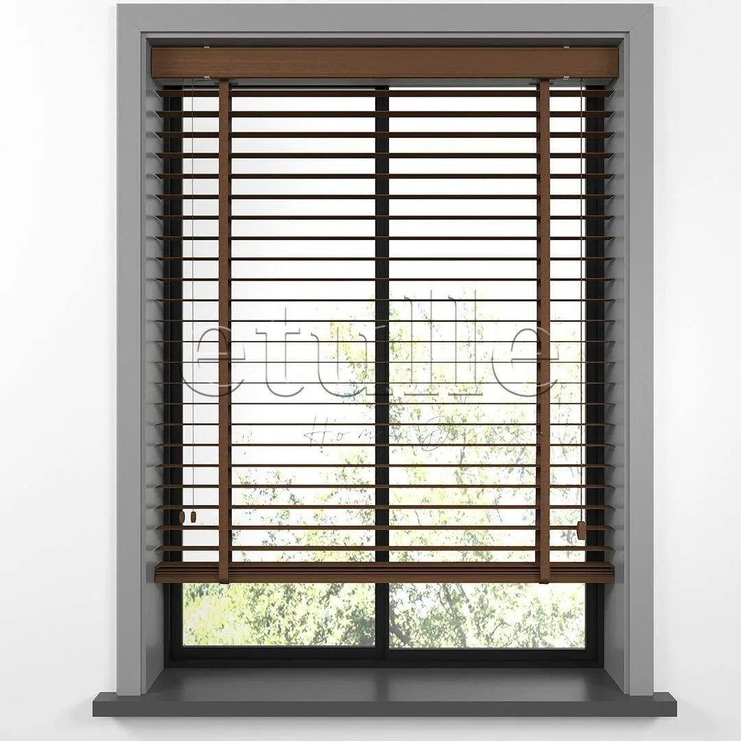 35 MM BASSWOOD Cherry Ahşap Jaluzi