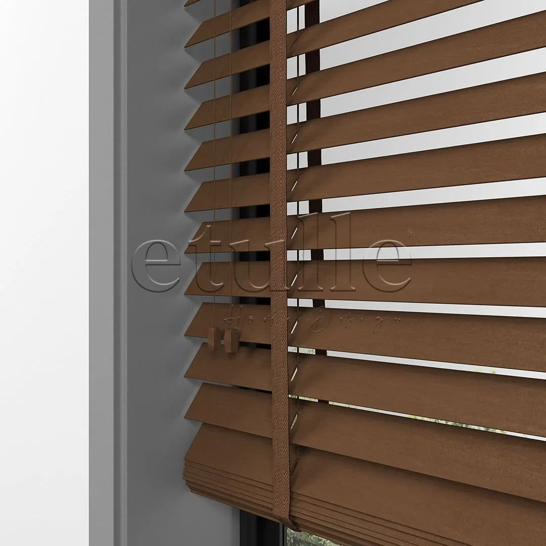 35 MM BASSWOOD Cherry Ahşap Jaluzi