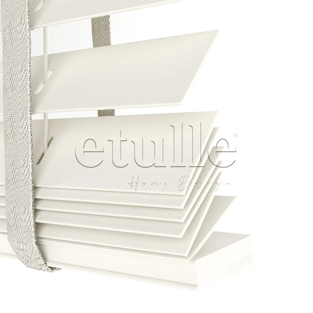 35 MM BASSWOOD Krem Ahşap Jaluzi