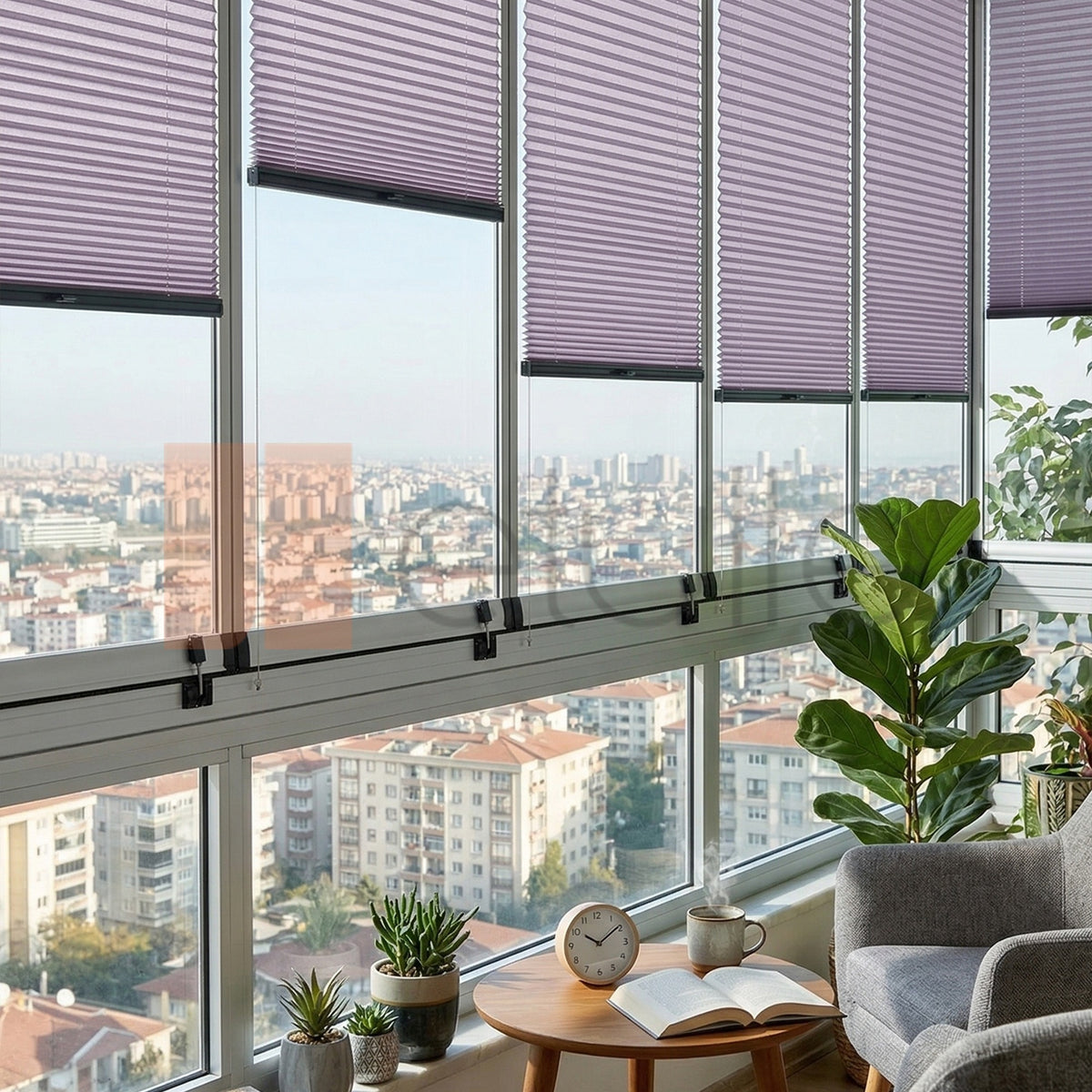16MM Gri̇ Bursa Plise Perde