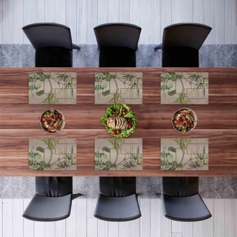 Modern Geometrik Kumaş Amerikan Servis - 4'lü Set (35X50 cm)