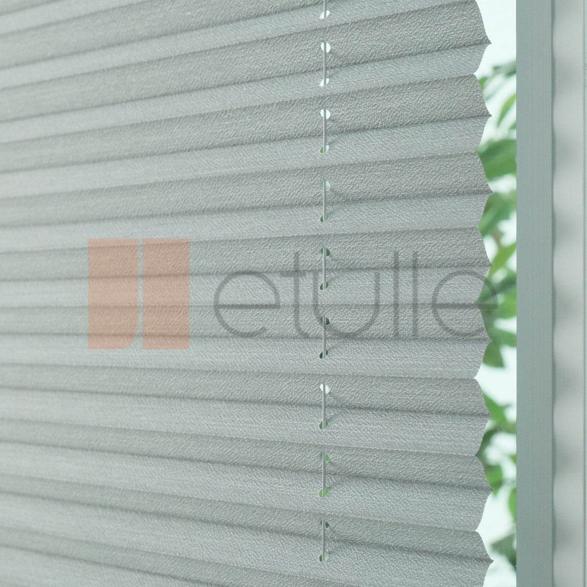16MM Gri̇ Bambu Plise Perde