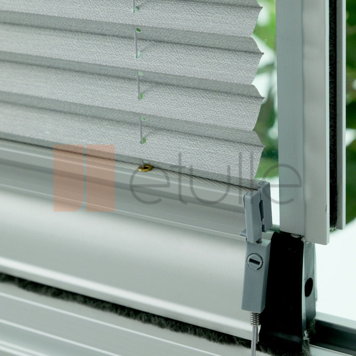 16MM Gri̇ Bambu Plise Perde