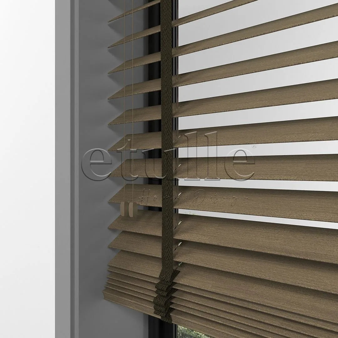 50 MM BASSWOOD Hazelnut Ahşap Jaluzi