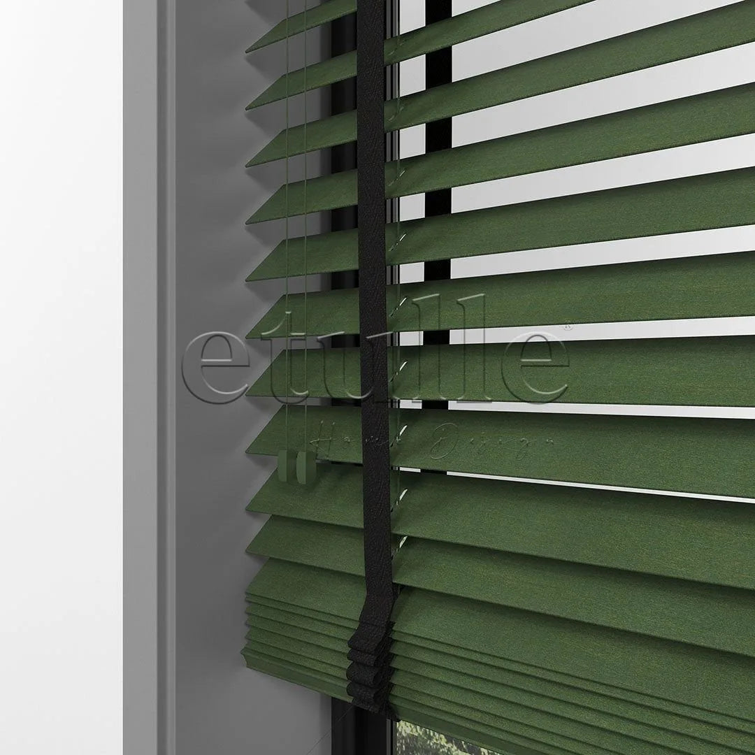 50 MM BASSWOOD Yeşil Ahşap Jaluzi