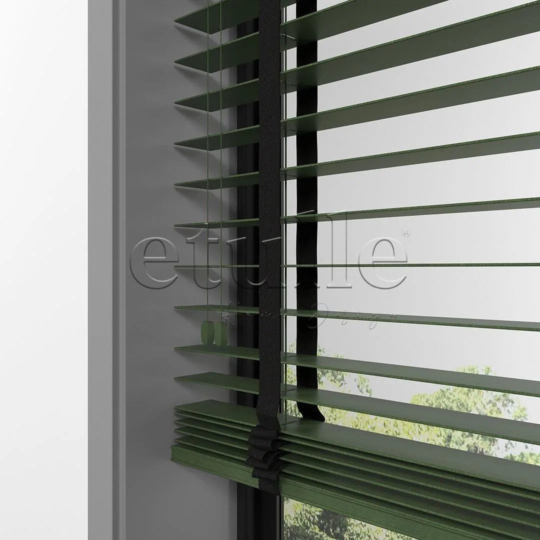 50 MM BASSWOOD Yeşil Ahşap Jaluzi
