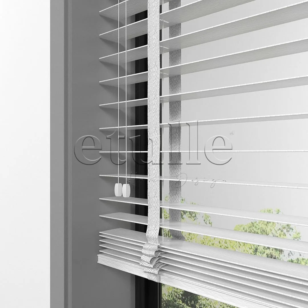50 MM FOAMWOOD Snow Beyaz Ahşap Jaluzi