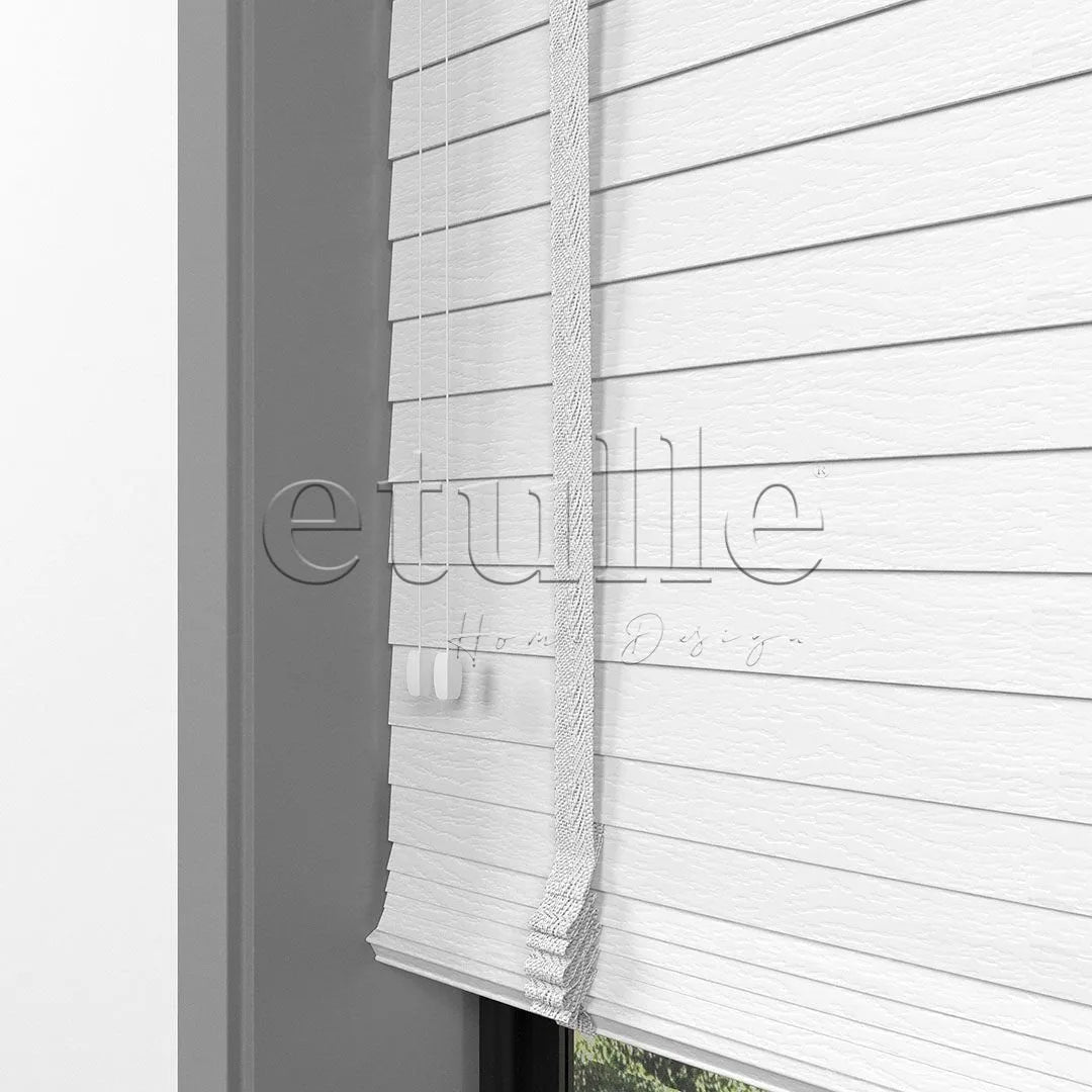 50 MM FOAMWOOD Snow Beyaz Ahşap Jaluzi