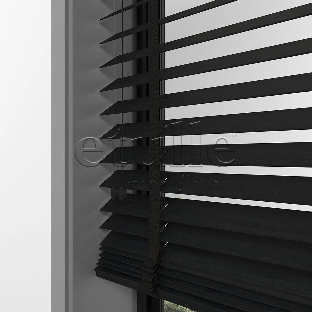 50 MM LUXURY WOOD Charcoal Ahşap Jaluzi