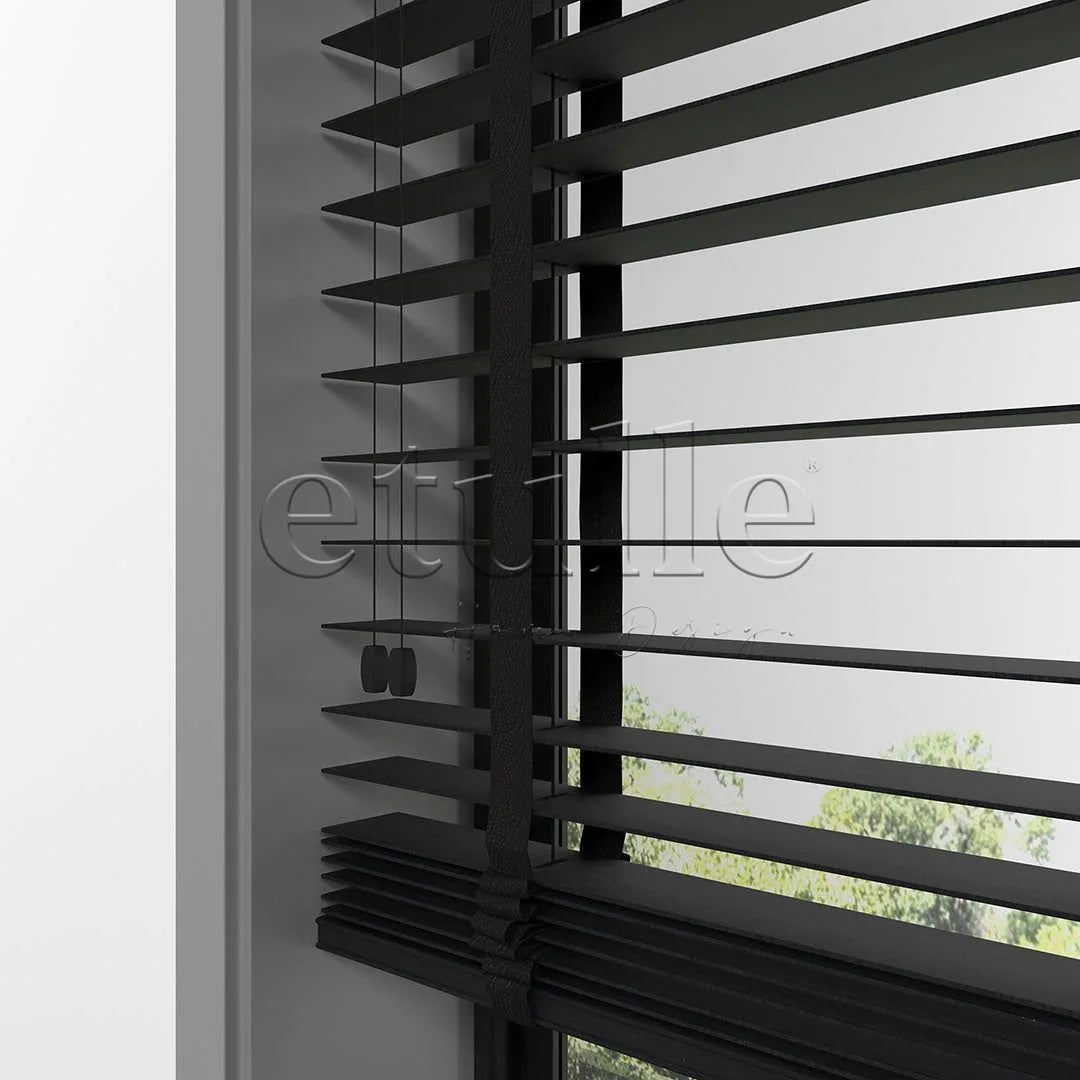 50 MM LUXURY WOOD Charcoal Ahşap Jaluzi