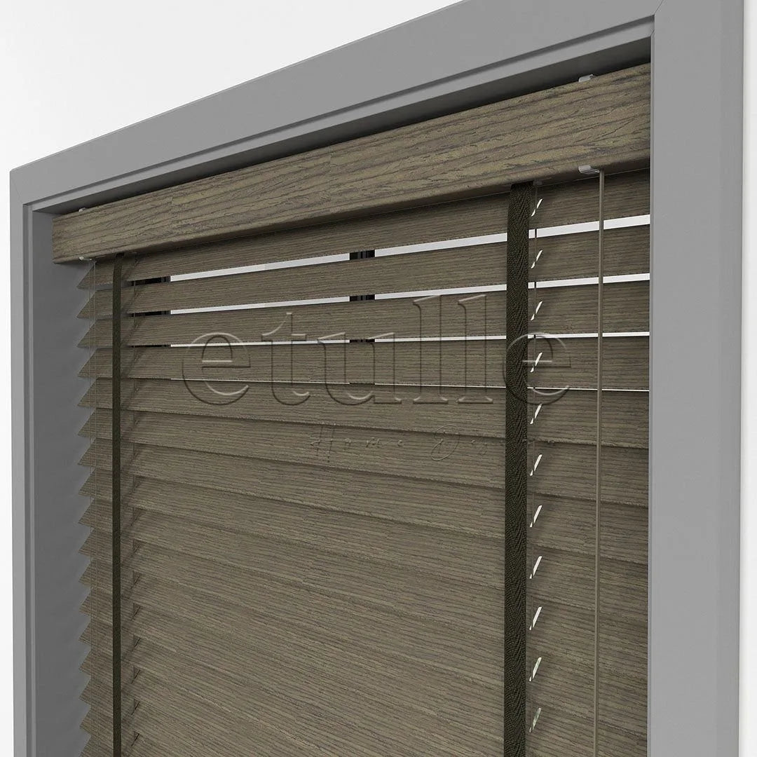 50 MM LUXURY WOOD Khaki Ahşap Jaluzi