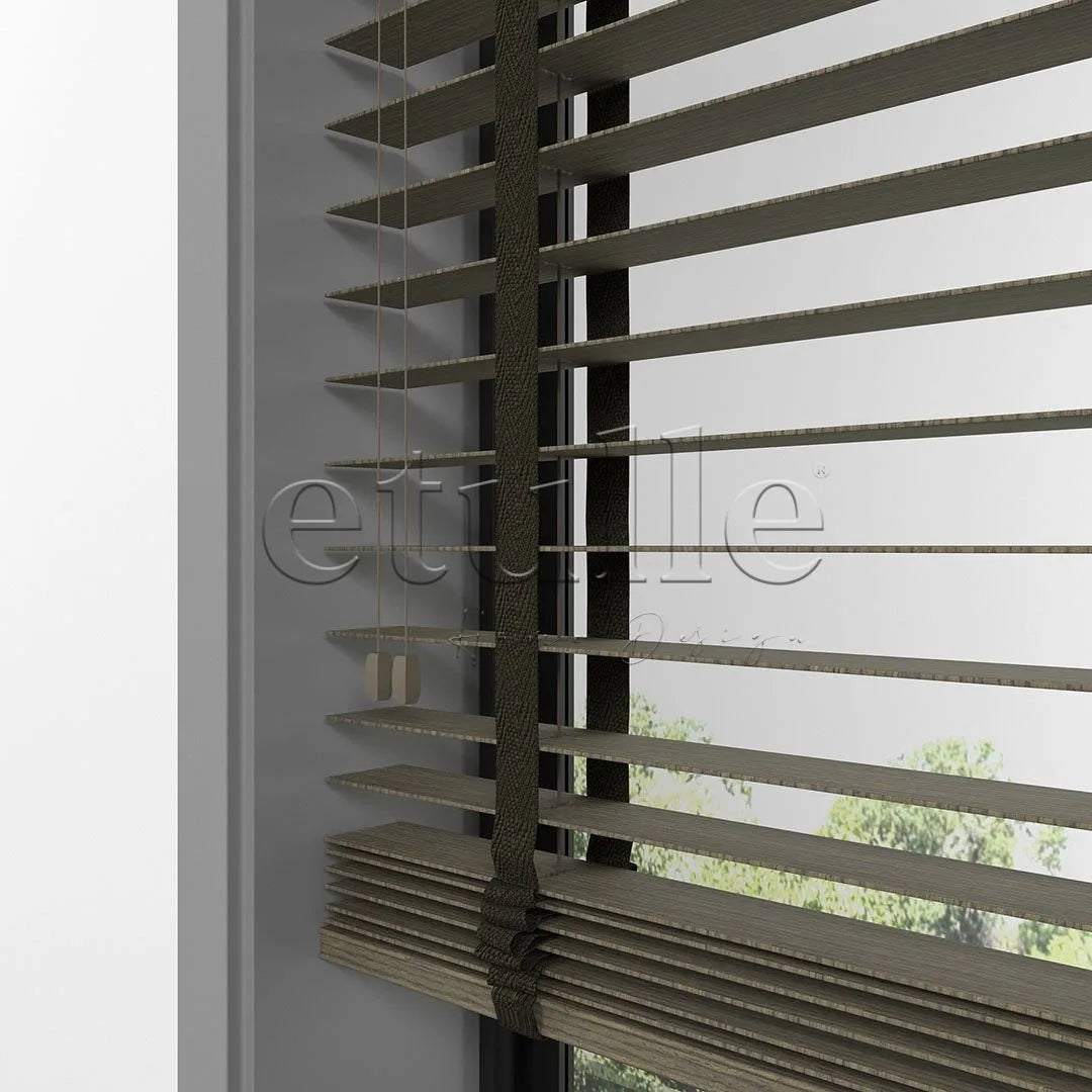50 MM LUXURY WOOD Khaki Ahşap Jaluzi