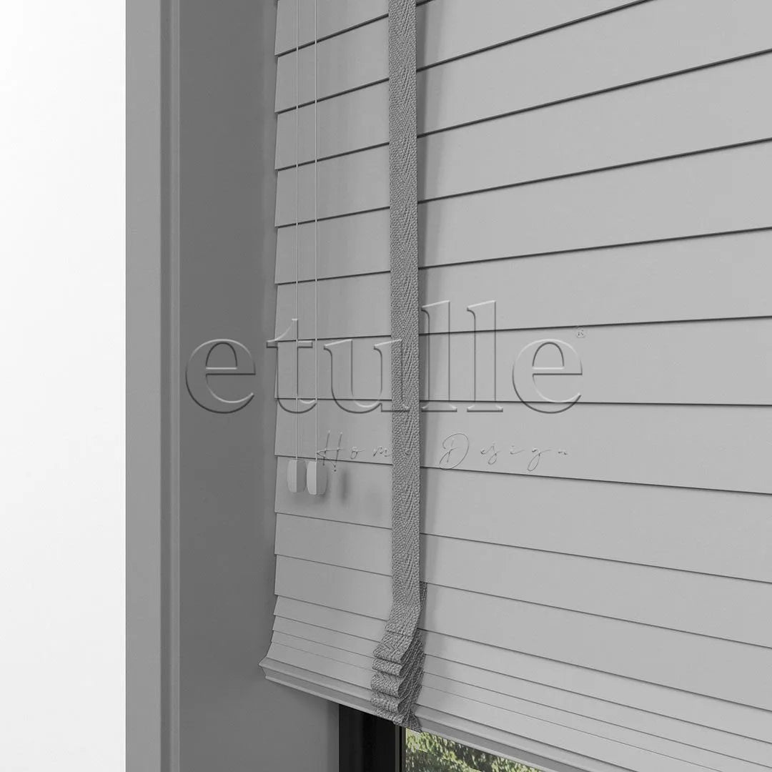 50 MM PIANO Gri Ahşap Jaluzi