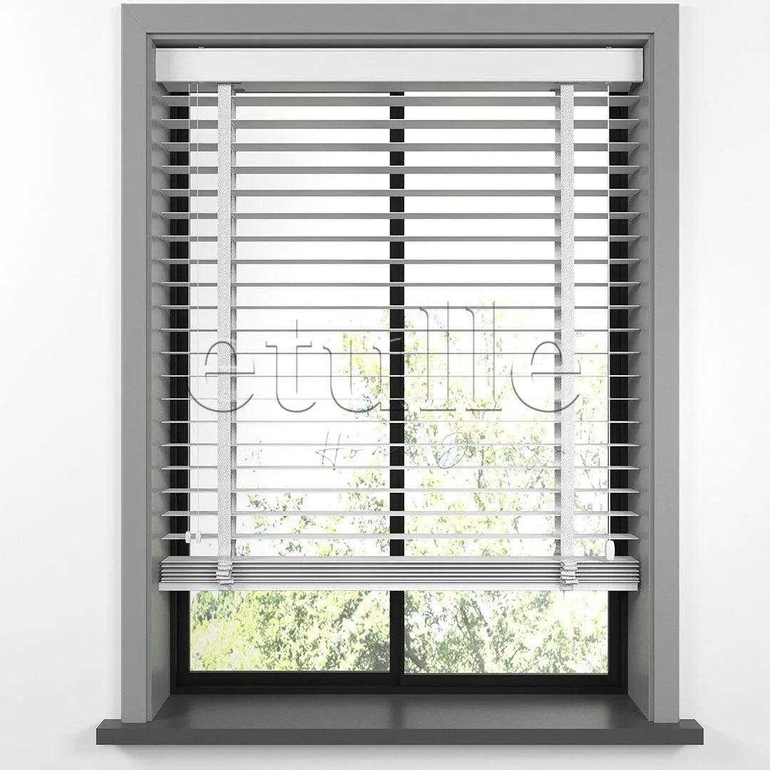 63 MM BASSWOOD Beyaz Ahşap Jaluzi