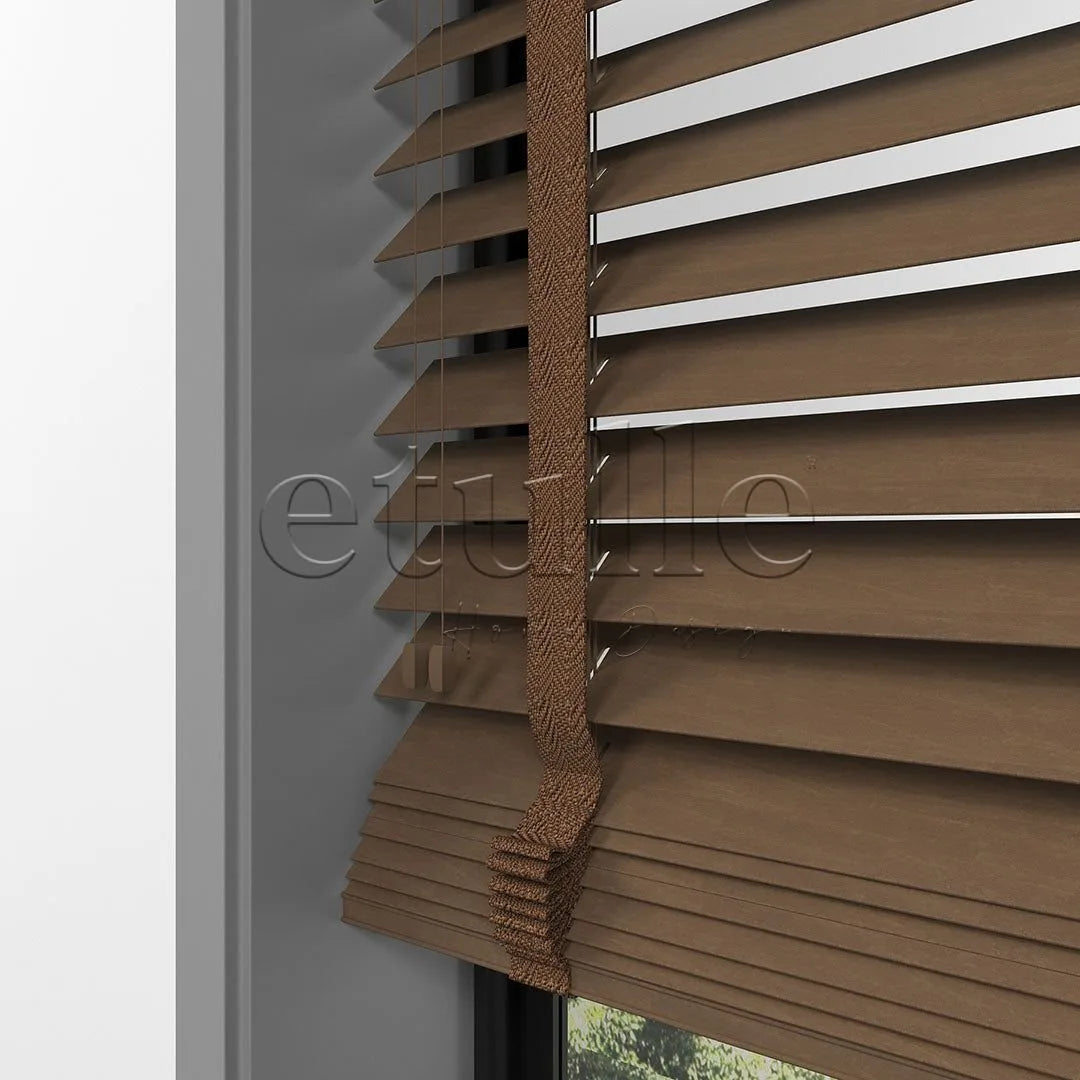 63 MM BASSWOOD Makarone Ahşap Jaluzi
