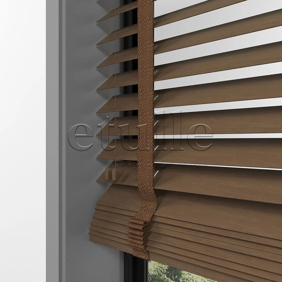 63 MM BASSWOOD Makarone Ahşap Jaluzi