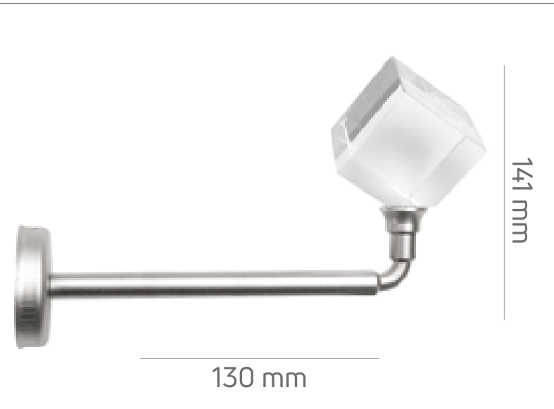 Kesme Kristal Küp Topuzlu Pipo Renso – Fon Perde Bağlama Aparatı ve Perde Tutucu