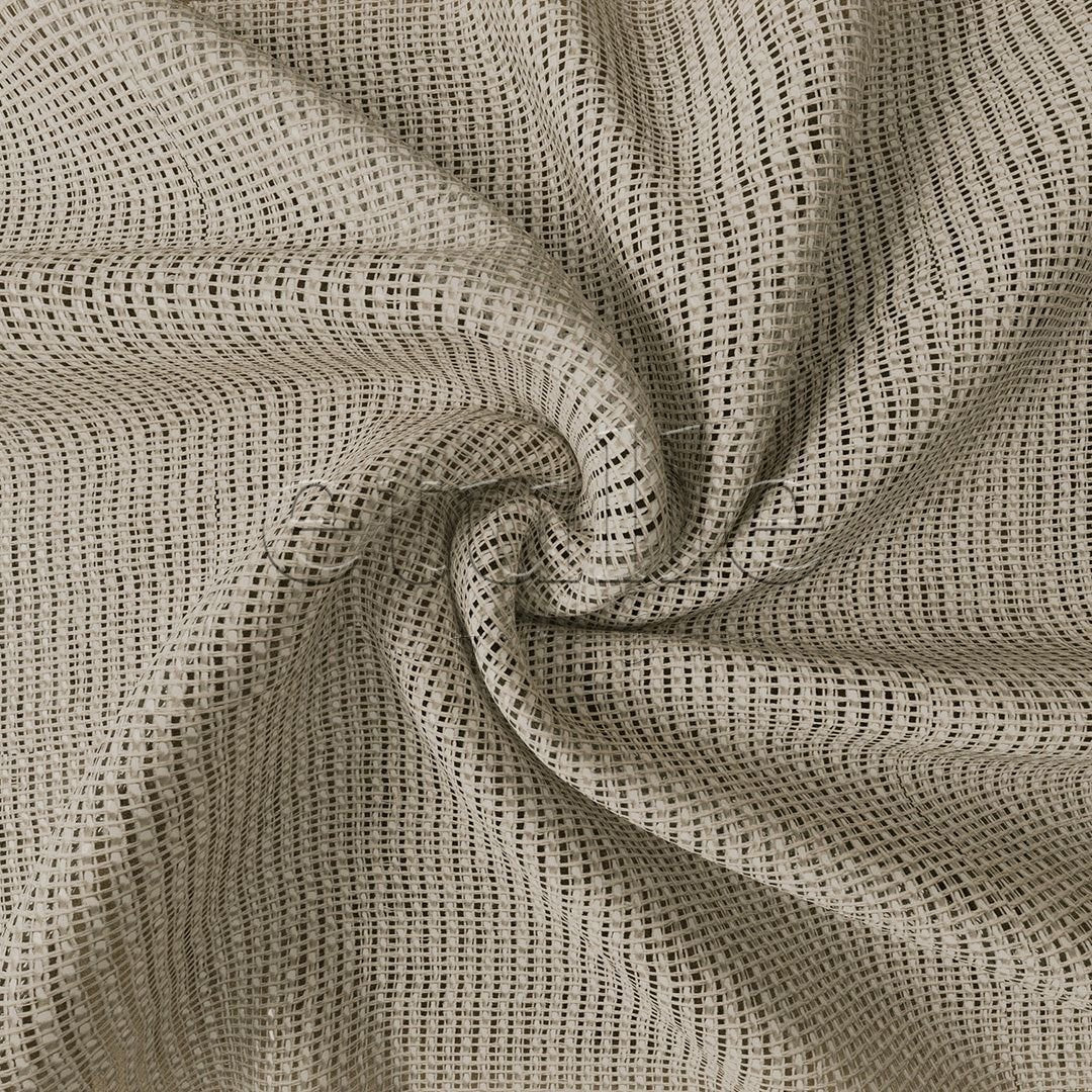 Light Beige Shiny Plain Textured Tulle Curtain | Jasper