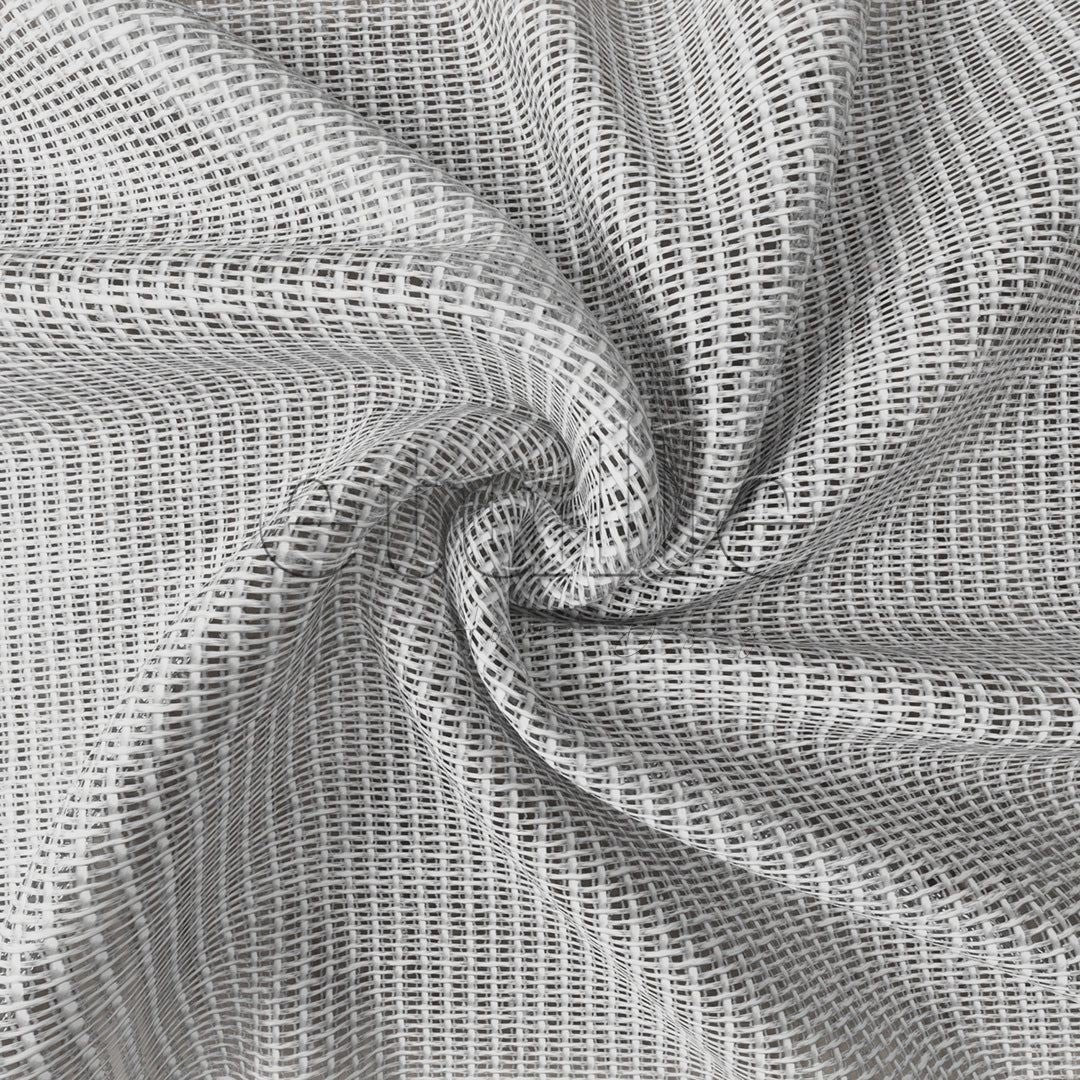 Light Grey Trendy Net Thick Decorative Plain Tulle Curtain | Muse