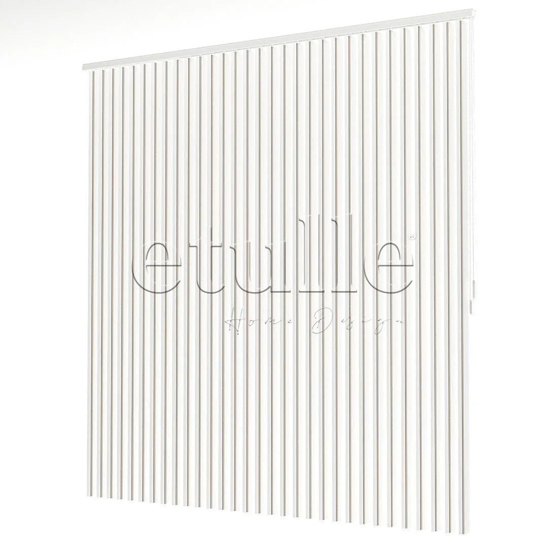 Açık Kahverengi - Kahverengi Çizgili PVC Dikey Perde