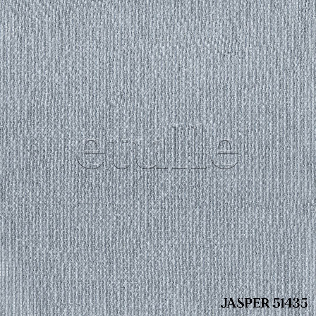Light Blue Shiny Plain Textured Tulle Curtain | Jasper