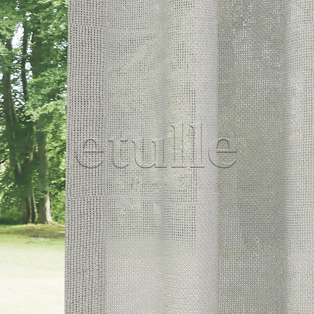 Light Stone Color Bright Plain Textured Tulle Curtain | Jasper