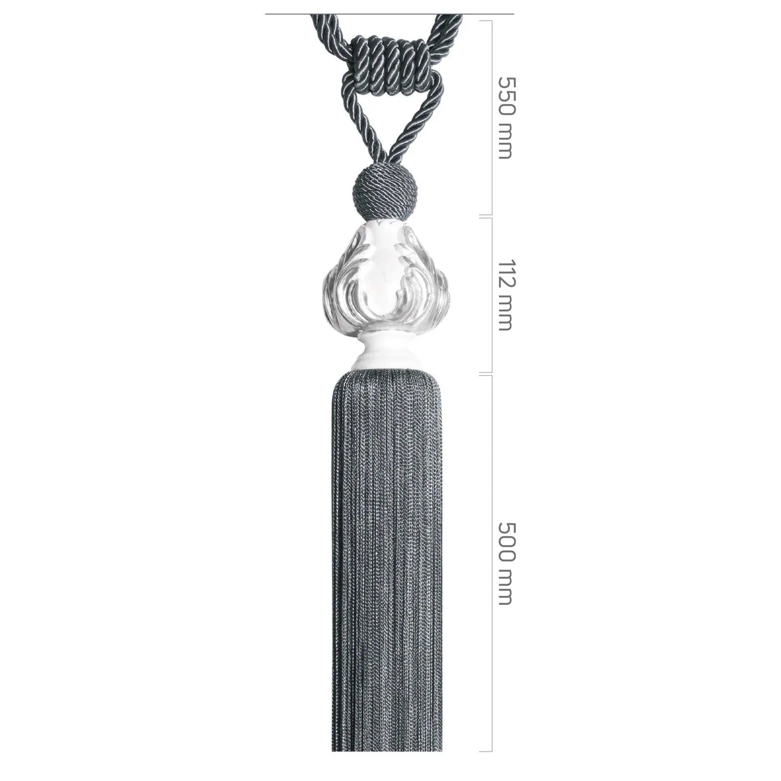Braçol - Gümüş Antrasit Eskitme Metal - Nilüfer
