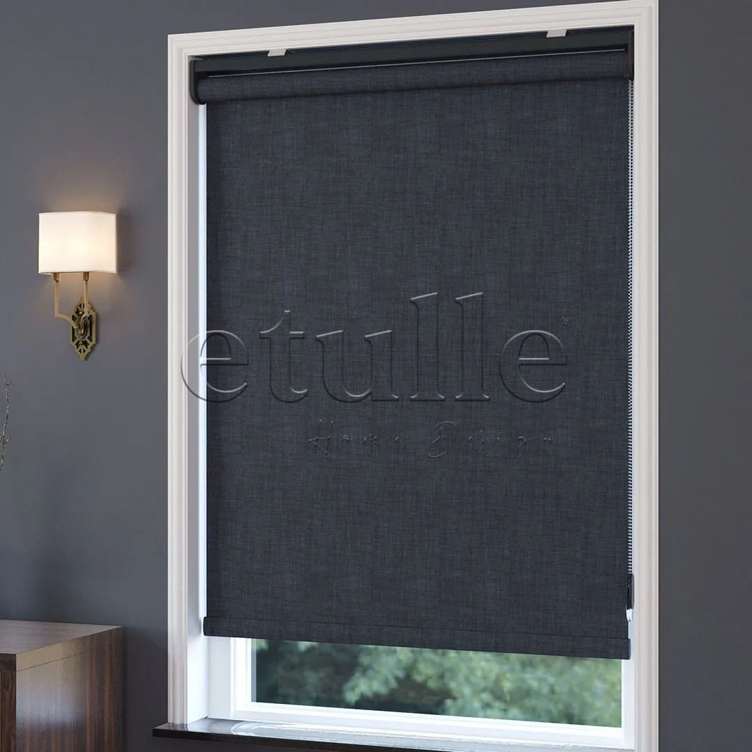 Antrasit Blackout Keten Stor Perde | Fiorella