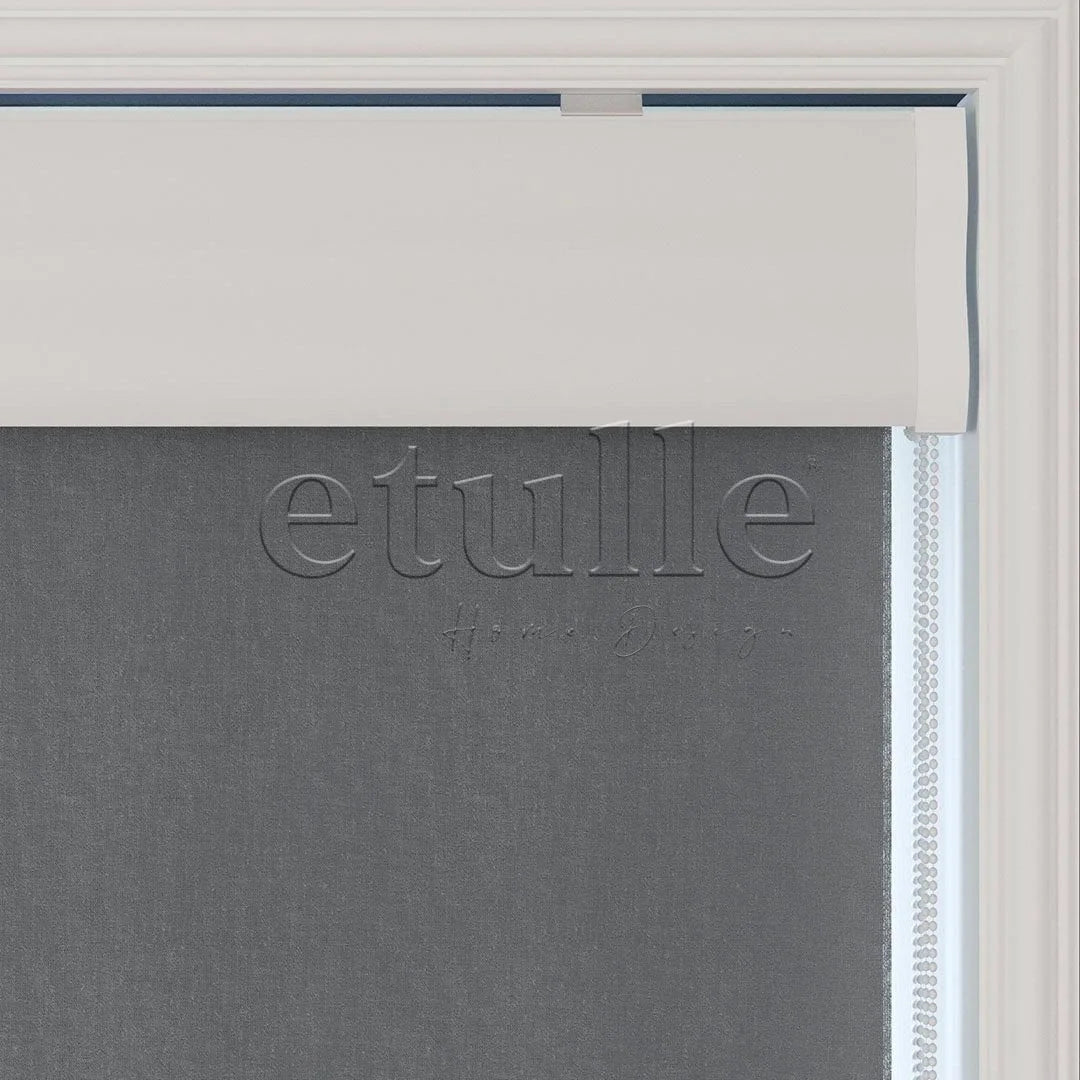 Antrasit Düz Çiftli Stor Perde | Nevis