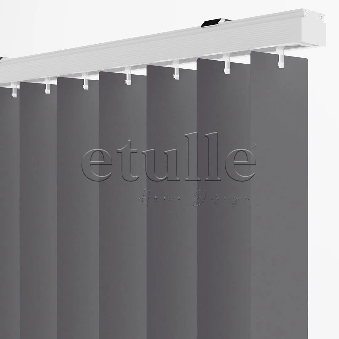 Antrasit Düz PVC Dikey Perde