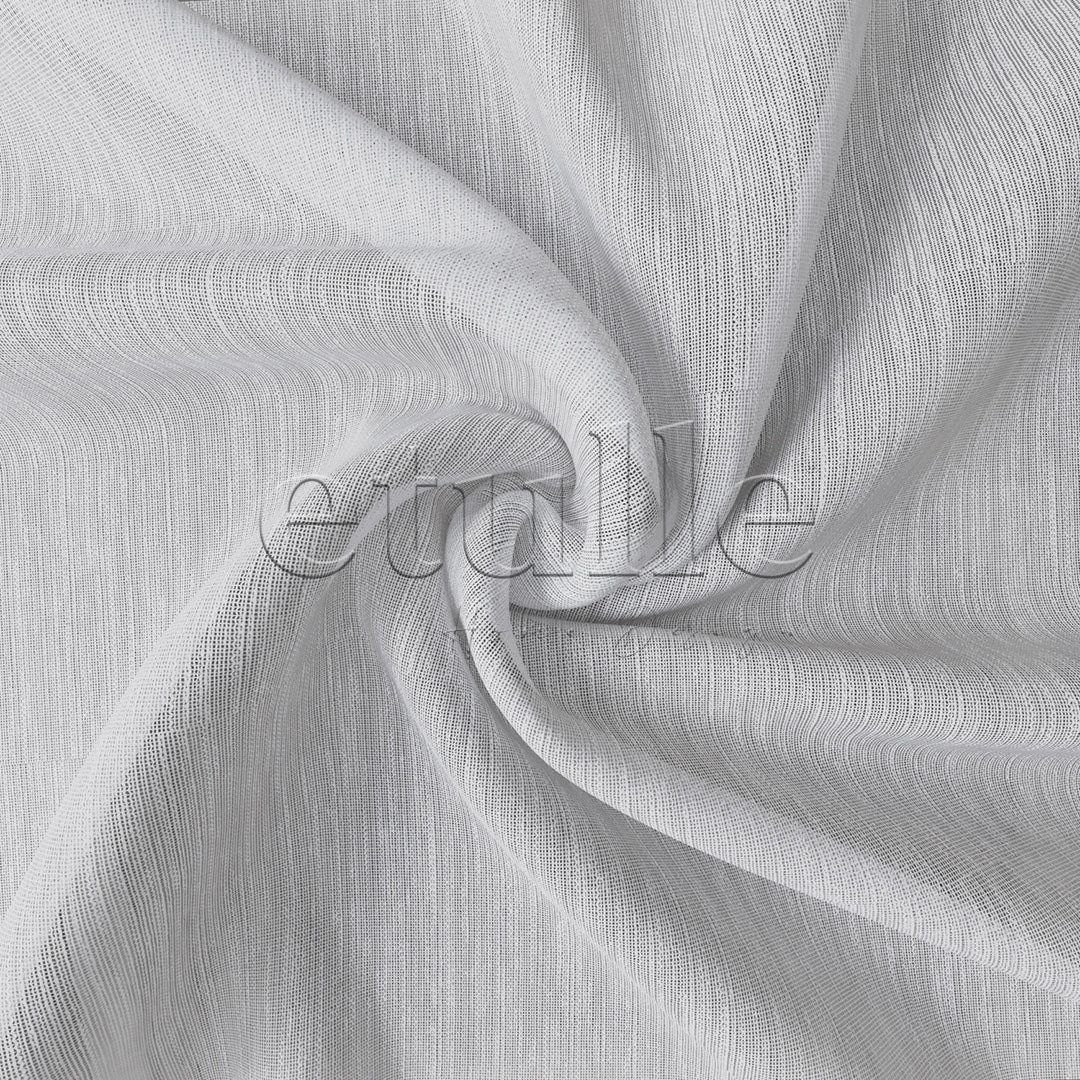 White Bamboo Patterned Plain Tulle Curtain | Vakko